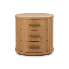 Astra Knotty Oak & Weathered Oak 3 Drawer Bedside Table