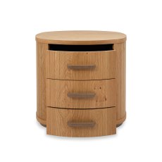 Astra Knotty Oak & Weathered Oak 3 Drawer Bedside Table