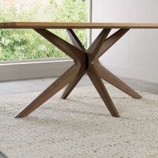 Henley Oak & Light Weathered Oak 6 Seater Table