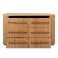 Astra Knotty Oak & Weathered Oak 6 Drawer Chest