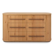 Astra Knotty Oak & Weathered Oak 6 Drawer Chest