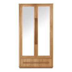 Astra Knotty Oak & Weathered Oak Double Wardrobe