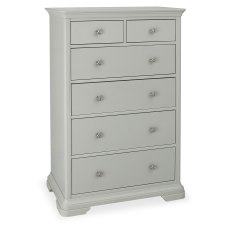 Amara - Blue Grey 6 Drawer Tall Chest Amara - Blue Grey 6 Drawer Tall Chest