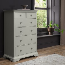 Amara - Blue Grey 6 Drawer Tall Chest
