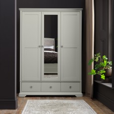 Amara - Blue Grey Triple Wardrobe