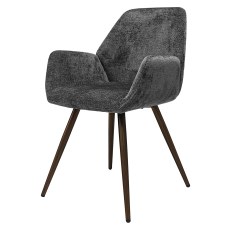 Zoran - Dining Chair in Grey Chenille Fabric (Pair)