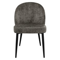Cleo - Dining Chair in Grey Chenille Fabric (Pair)