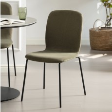 Felix - Set of 4 Stackable Chairs in Green Fabric Felix - Set of 4 Stackable Chairs in Green Fabric