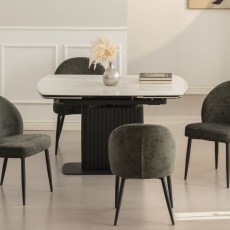Verona - White Ceramic 4-6 Seater Extendable Dining Table Verona - White Ceramic 4-6 Seater Extendable Dining Table