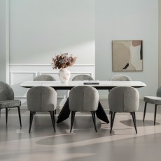 Levanti H5218 3 M1 WhiteTable BlackLeg GreyChair