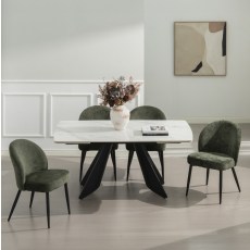 Levanti H5218 3 M2 WhiteTable BlackLeg GreenChair  2 