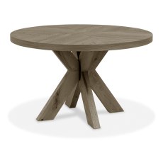 Bosco - Fumed Oak 4 Seater Circular Wooden Dining Table