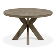 Bosco - Fumed Oak 4 Seater Circular Wooden Dining Table