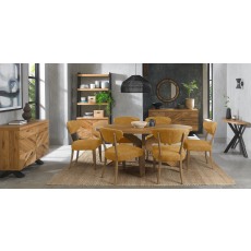 Bosco - Rustic Oak Small 6 Seater Wooden Dining Table