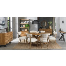 Bosco - Rustic Oak Small 6 Seater Wooden Dining Table