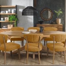 Bosco - Rustic Oak 8 Seater Wooden Dining Table