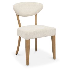 Bosco - Rustic Oak Dining Chair in Oatmeal Fabric (Pair) Bosco - Rustic Oak Dining Chair in Oatmeal Fabric (Pair)