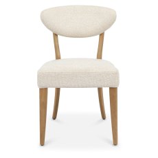 Bosco - Rustic Oak Dining Chair in Oatmeal Fabric (Pair) Bosco - Rustic Oak Dining Chair in Oatmeal Fabric (Pair)