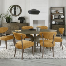 Bosco - Fumed Oak Small 6 Seater Wooden Dining Table