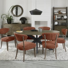 Bosco - Fumed Oak Small 6 Seater Dining Table
