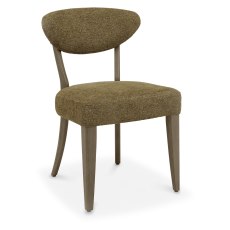 Bosco - Fumed Oak Dining Chair in Green Fabric (Pair) Bosco - Fumed Oak Dining Chair in Green Fabric (Pair)