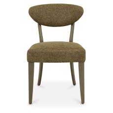 Bosco - Fumed Oak Dining Chair in Green Fabric (Pair) Bosco - Fumed Oak Dining Chair in Green Fabric (Pair)