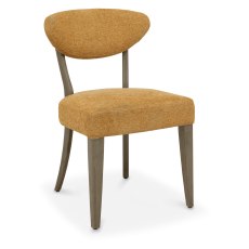 Bosco - Fumed Oak Dining Chair in Mustard Fabric (Pair) Bosco - Fumed Oak Dining Chair in Mustard Fabric (Pair)