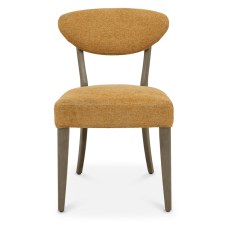 Bosco - Fumed Oak Dining Chair in Mustard Fabric (Pair) Bosco - Fumed Oak Dining Chair in Mustard Fabric (Pair)