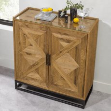 Lowry - Rustic Oak Drinks Cabinet Lowry - Rustic Oak Drinks Cabinet