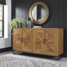 Lowry - Rustic Oak Wide Sideboard Lowry - Rustic Oak Wide Sideboard