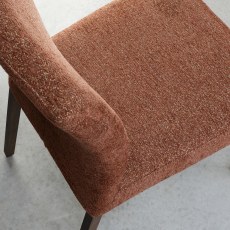 Alto - Dark Oak Dining Chair in Auburn Fabric (Pair)