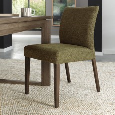 Alto - Dark Oak Dining Chair in Green Fabric (Pair) Alto - Dark Oak Dining Chair in Green Fabric (Pair)