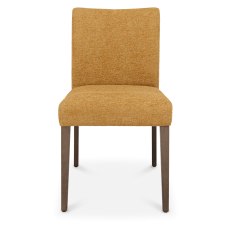 Alto - Dark Oak Dining Chair in Mustard Fabric (Pair) Alto - Dark Oak Dining Chair in Mustard Fabric (Pair)