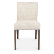 Alto - Dark Oak Dining Chair in Oatmeal Fabric (Pair) Alto - Dark Oak Dining Chair in Oatmeal Fabric (Pair)