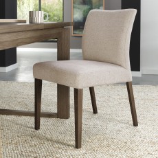 Alto - Dark Oak Dining Chair in Oatmeal Fabric (Pair) Alto - Dark Oak Dining Chair in Oatmeal Fabric (Pair)