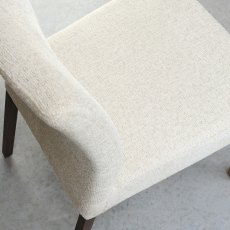 Alto - Dark Oak Dining Chair in Oatmeal Fabric (Pair)