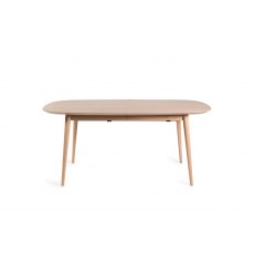 Johansen Scandi Oak 6-8 Seater Dining Table & 6 Mondrian Dark Grey Faux Leather Chairs