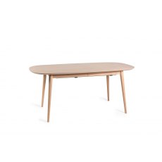 Johansen Scandi Oak 6-8 Seater Dining Table & 6 Mondrian Grey Velvet Fabric Chairs