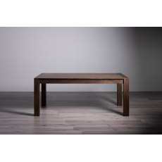 Blake Dark Oak Large 6-8 Dining Table & 6 Dali Grey Velvet Fabric Chairs