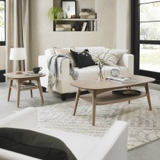 Johansen Scandi Oak Coffee Table With Shelf