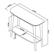Johansen Scandi Oak Console Table With Shelf