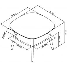 Johansen Scandi Oak Lamp Table With Shelf