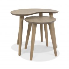 Johansen Scandi Oak Nest of Lamp Tables