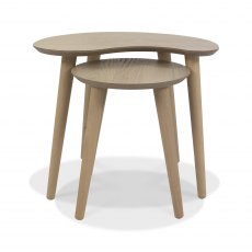 Johansen Scandi Oak Nest of Lamp Tables