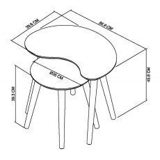 Johansen Scandi Oak Nest of Lamp Tables