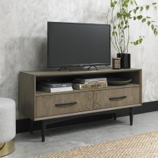 Tuxen Weathered Oak & Peppercorn Entertainment Unit