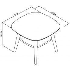 Tuxen Weathered Oak & Peppercorn Lamp Table