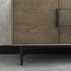 Tuxen Weathered Oak & Peppercorn Narrow Sideboard