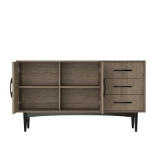 Tuxen Weathered Oak & Peppercorn Wide Sideboard