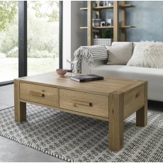 Blake Light Oak Coffee Table With Drawers